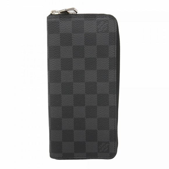 Louis Vuitton Zippy Damier Wallet Vertical Black Black Graphite - Picture 1 of 9